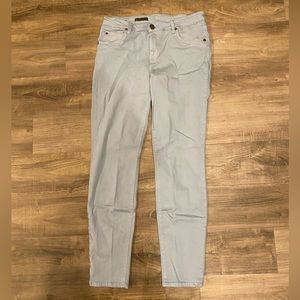 KUT From The Cloth Mia Toothpick Ankle Skinny Light Blue Size 10